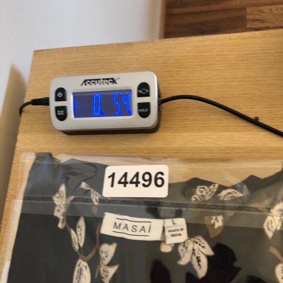 Masai Top Womens Large Black Floral Cap Sleeves V Neck Pullover Relaxed Blouse - Picture 9 of 9